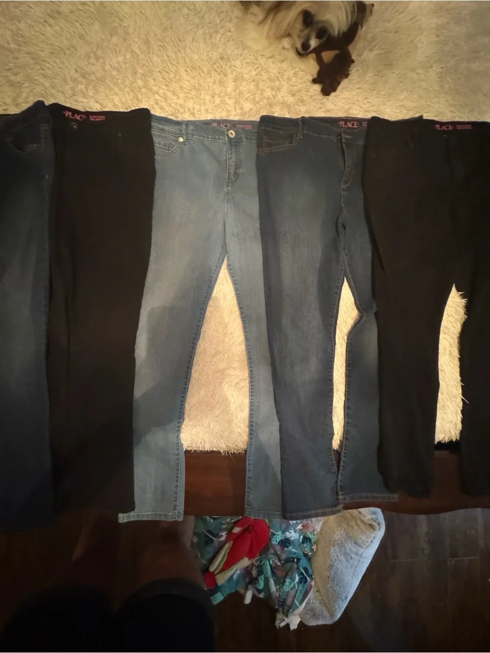 The Children's Place Girls Jeans & Knit Pants - Blue and Black